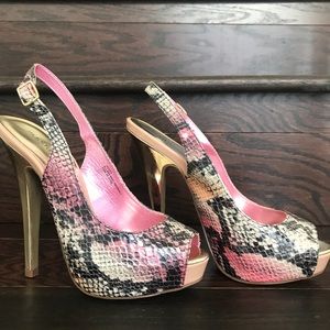 Madden Girl Sling Back Peep Toe Pump